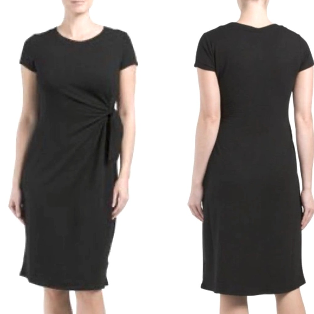 Cable & Gauge Black Dress with Side Tie